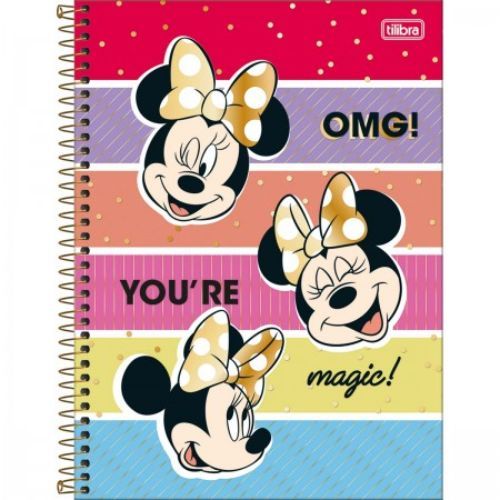 Caderno Univ Cd Connect 16 Materias Minnie 256 Folhas Tilibra