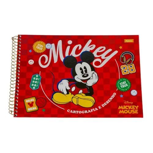 Caderno de Desenho Mickey Vintage 80 Folhas Foroni