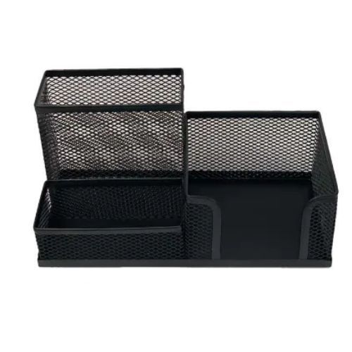Organizador de Mesa Metal Triplo Preto Vmp