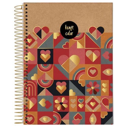 Caderno Esp Univ Cd 1 Materia Kraft Color 80 Folhas Jandaia