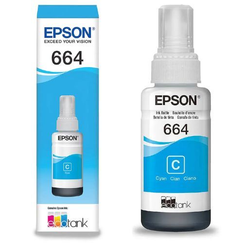 Refil de Tinta T664 Ciano Epson