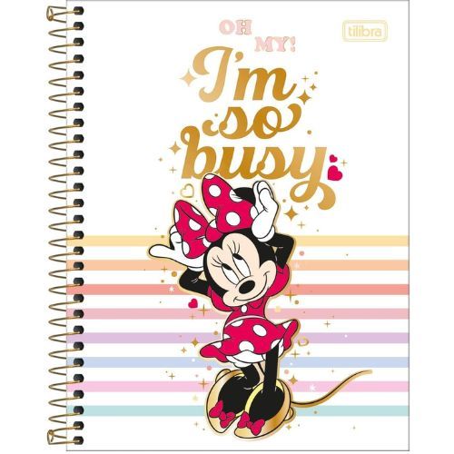 Caderno Cd Colegial 1 Materia Minnie 80 Folhas Tilibra