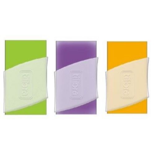 Borracha com Capa Plastica Media Neon Tilibra