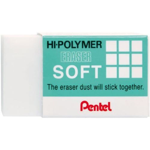 Borracha Hi-Polymer Grande Branca Soft Pentel