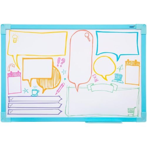 Quadro Planner 60 x 40 Cm Soft Azul Cartoon 4073 Stalo
