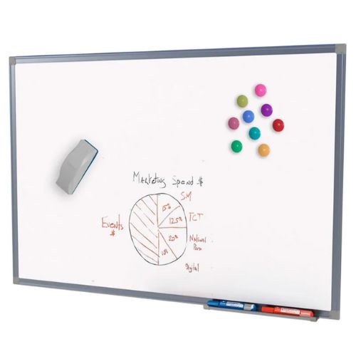 Quadro Branco Magnetico Metalico 90 x 60 Aluminio 8041 Stalo