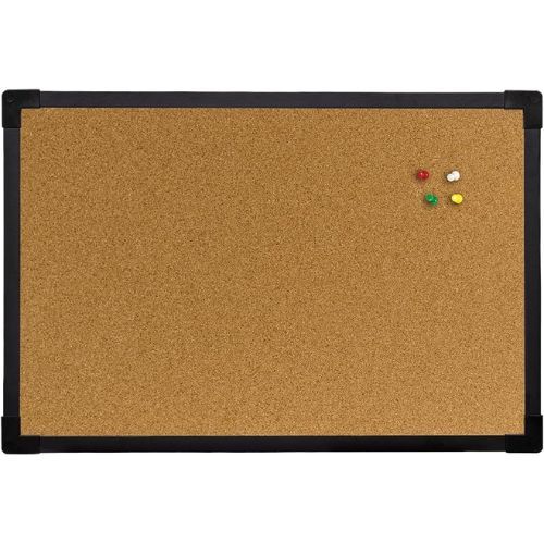 Quadro de Aviso 40 x 30 Cm Cortica Mdf Soft Colors Preto - Kit 4100E Stalo