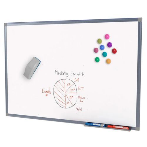 Quadro Branco Magnetico Metalico 120 x 90 Aluminio 8045 Stalo