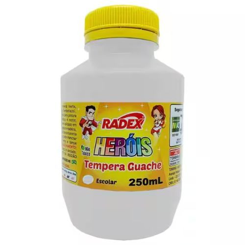 Tinta Guache 250Ml Branca 2568 Radex