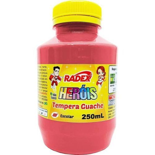Tinta Guache 250Ml Vermelha 2574 Radex