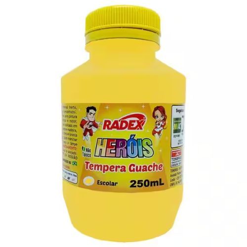 Tinta Guache 250Ml Amarela 2566 Radex