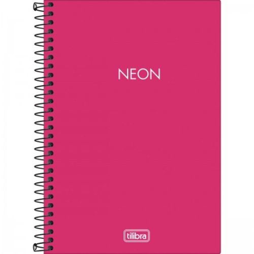 Caderno Esp Cpp 1/4 Sem Pauta Neon Rosa 80 Folhas Tilibra