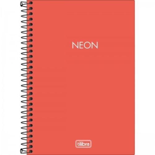 Caderno Esp Cpp 1/4 Sem Pauta Neon Laranja 80 Folhas Tilibra