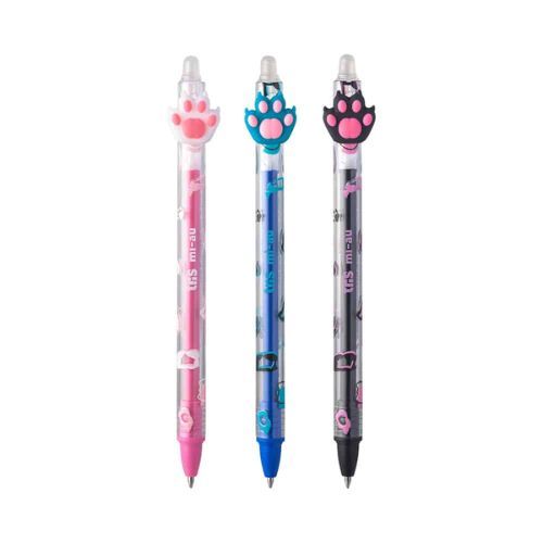 Caneta Gel Apagavel Mi-Au Holic Pets 0.7mm Tris