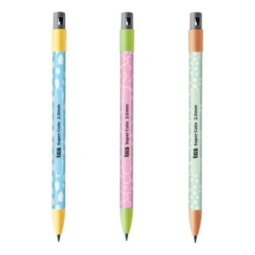 Lapiseira 2.0mm Com Apontador Tris Super Cute - Kit Com 2