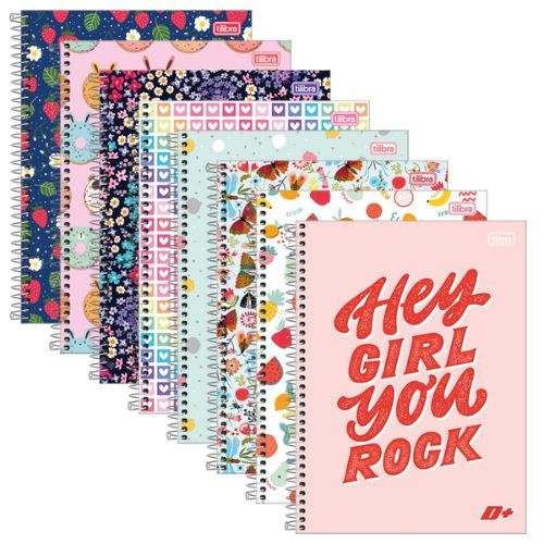 Caderno Univ Capa Dura 10 Materias D+ Mais Feminino Tilibra