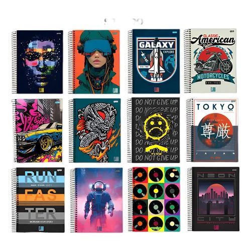 Caderno Esp Univ CD 15 Materias Flow 240 Folhas Jandaia