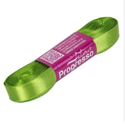 Fita de Cetim CF002 10mmx10m 677 Verde Folha Progresso