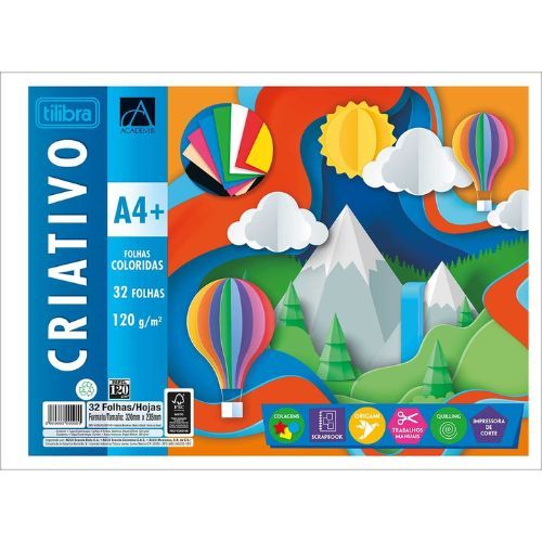 Bloco Criativo 120g Academie 8 Cores 32f Tilibra