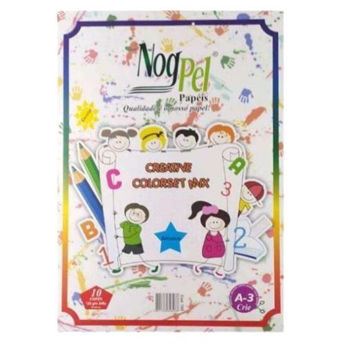 Papel Criativo Colorset A3 Mix 120g 24fls Nogpel
