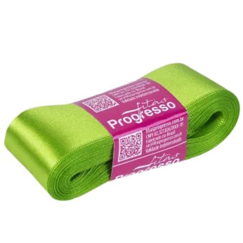 Fita De Cetim Cf009 38mmx10m 677 Verde Folha  Fitas Progresso