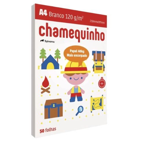 Chamequinho A4 Branco 120gr 50fls Chamex