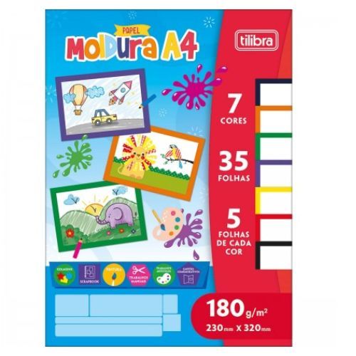 Papel Moldura A4 120g 35f Tilibra