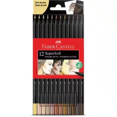 Ecolapis de Cor Supersoft 12 Cores Tons de Pele Faber Castell