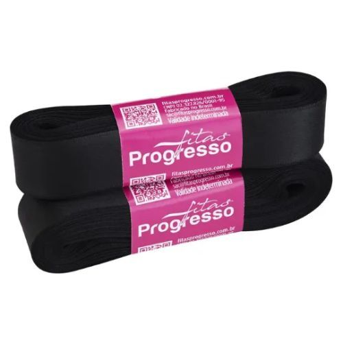 Fita de Cetim Cf005 22mmx10m 219 Preto Fitas Progresso
