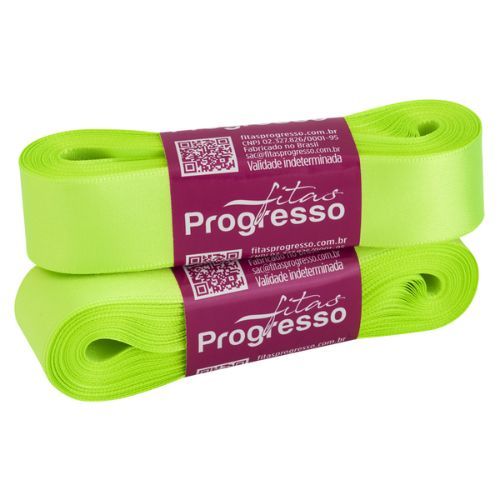 Fita de Cetim Cf005 22mmx10m 280 Verde Citrico Fitas Progresso