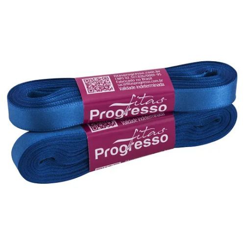 Fita de Cetim Cf002 10mmx10m 214 Azul Escuro Fitas Progresso