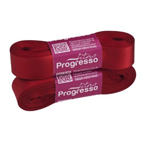 Fita de Cetim Cf005 22mmx10m 1354 Vermelho Tomate Fitas Progresso