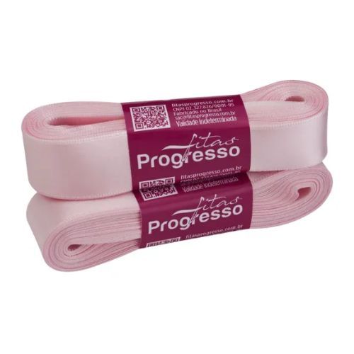 Fita de Cetim Cf005 22mmx10m 206 Rosa Claro Fitas Progresso