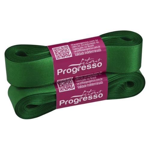 Fita de Cetim Cf005 22mmx10m 217 Verde Bandeira Fitas Progresso
