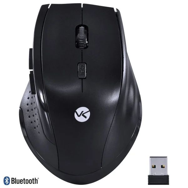 Mouse sem fio  2.4 Ghz + Bluetooth 4.0 Vinik, Dynamic, 1200 Dpi, Ergonomico, Preto - DM120
