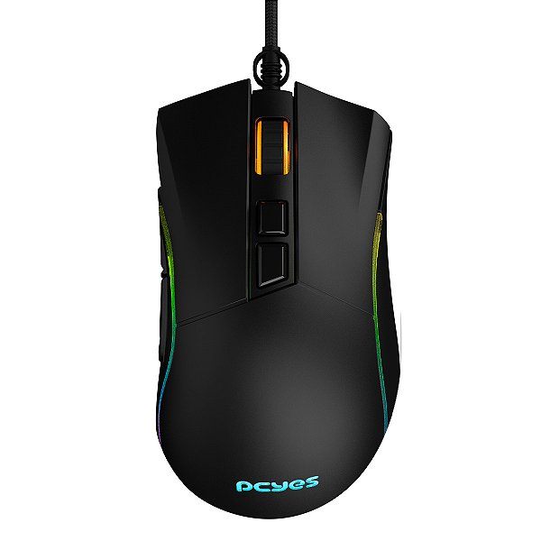 Mouse Gamer Pcyes Valus, 12.400 DPI, 8 Botões, RGB - PMGVLBV