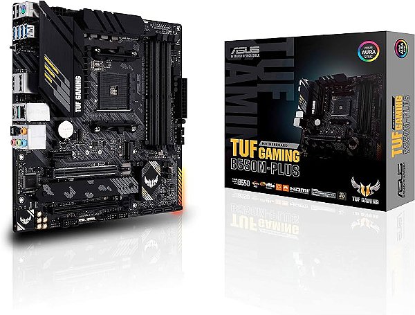 Placa mãe Asus B550M-Plus, TUF Gaming, 4x DDR 4, AMD AM4