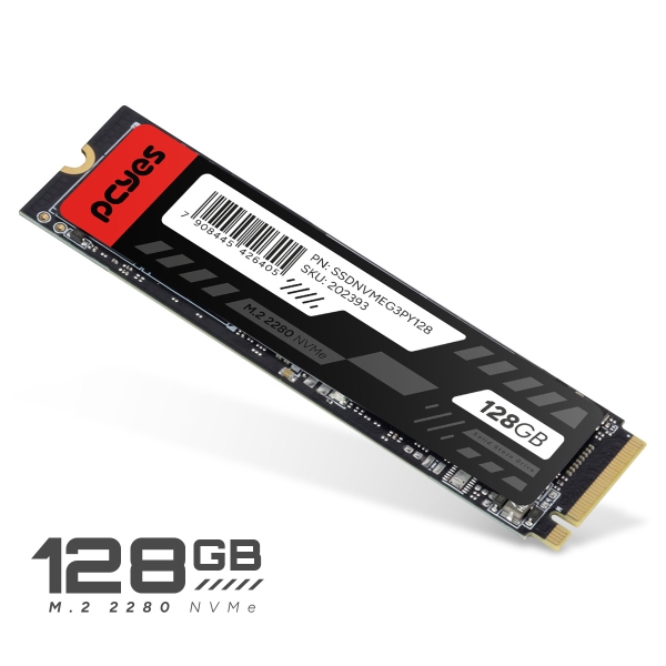 SSD Pcyes 128 GB, M.2 2280, NVMe, PCIe 3.0x4, Leitura 1.175 mb/s, Gravação 700 mb/s - SSDNVMEG3PY128