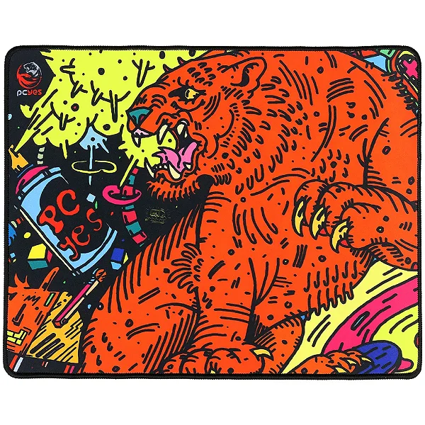 Mouse Pad Gamer Pcyes 500x400 mm, Tiger Medium - PMT50X40