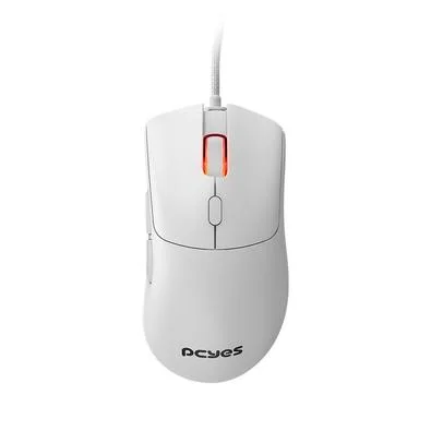 Mouse Gamer Pcyes Hydrus, White Ghost, 12.400 DPI, 6 Botões, RGB - PMGHWG