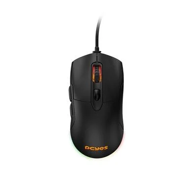 Mouse Gamer Pcyes Malus, Black Vulcan, 12.400 DPI, 6 Botões, RGB - PMGMBV