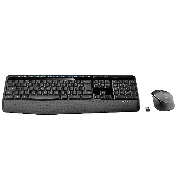 Combo Teclado e Mouse sem fio Logitech MK345 com Teclado com Apoio e Mouse Destro, USB, Pilhas Inclusas e Layout ABNT2 - 920-007821