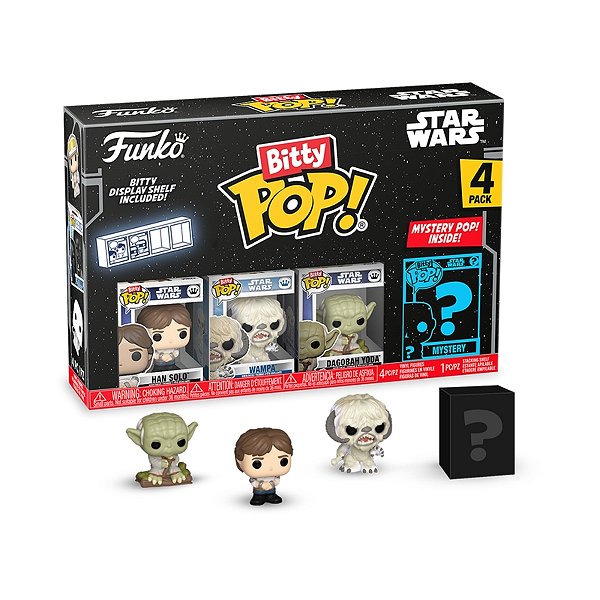 Bitty Pop! Star Wars - O Imperio Contra-Ataca - Han Solo / Wampa / Dagobah Yoda