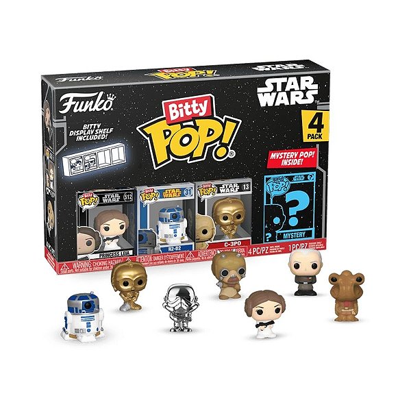 Bitty Pop! Star Wars - Uma Nova Esperança - Princesa Leia / R2-D2 / C-3PO