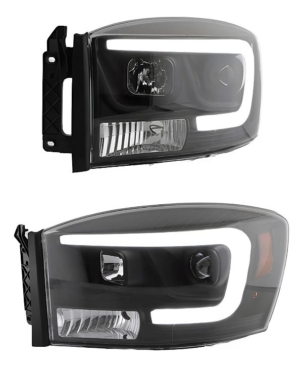 Farol Black Led Dodge Ram 2500 5.9 2006 A 2009