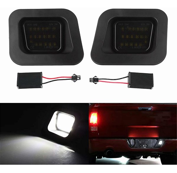 Lanterna Black Led Placa Dodge Ram 2500