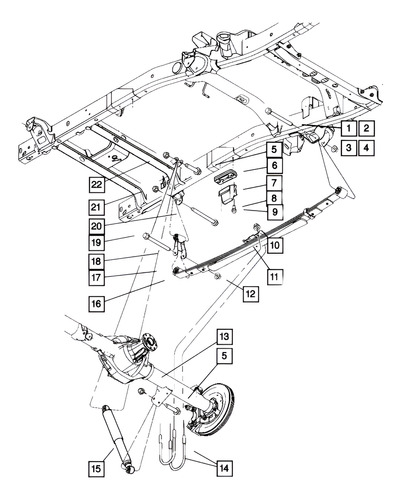 Jumelo Traseiro Suspencao Dodge Ram 2500 2004 A 2012 Mopar
