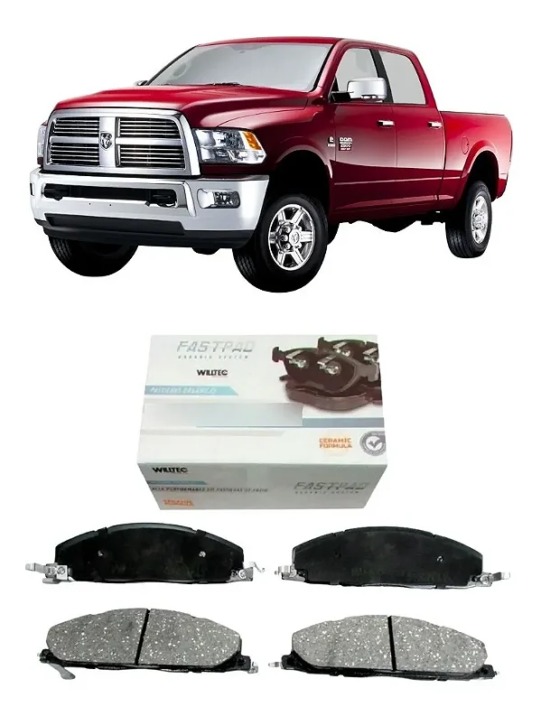 Pastilha Freio Traseiro Dodge Ram 2500 2009 A 2018 Cerâmica