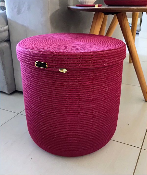 Cesto Elegance 35x35 com Tampa - Vinho