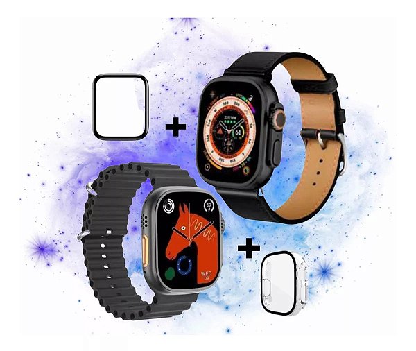 Relogio De Couro Masculino Com Pulseira de Brinde